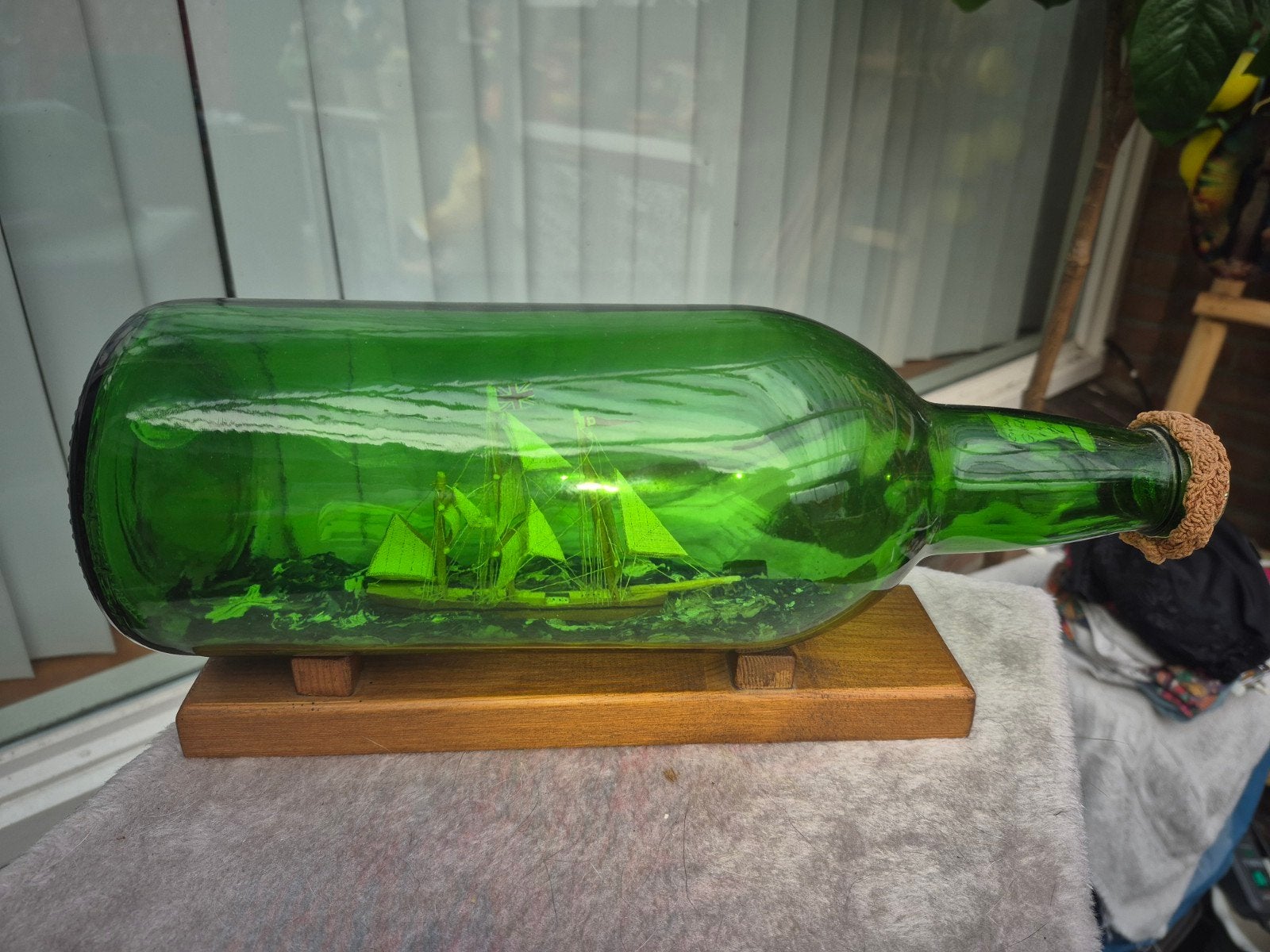 Uniek Handgemaakt Schip in Fles - Vintage Decoratie, Verzamelen, Ophalen of Verzenden, Gebruikt
