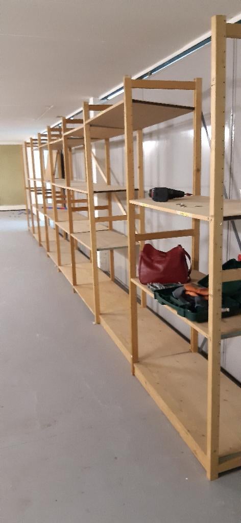 Houten Lundia kasten, legbordstelling, Ophalen, Gebruikt