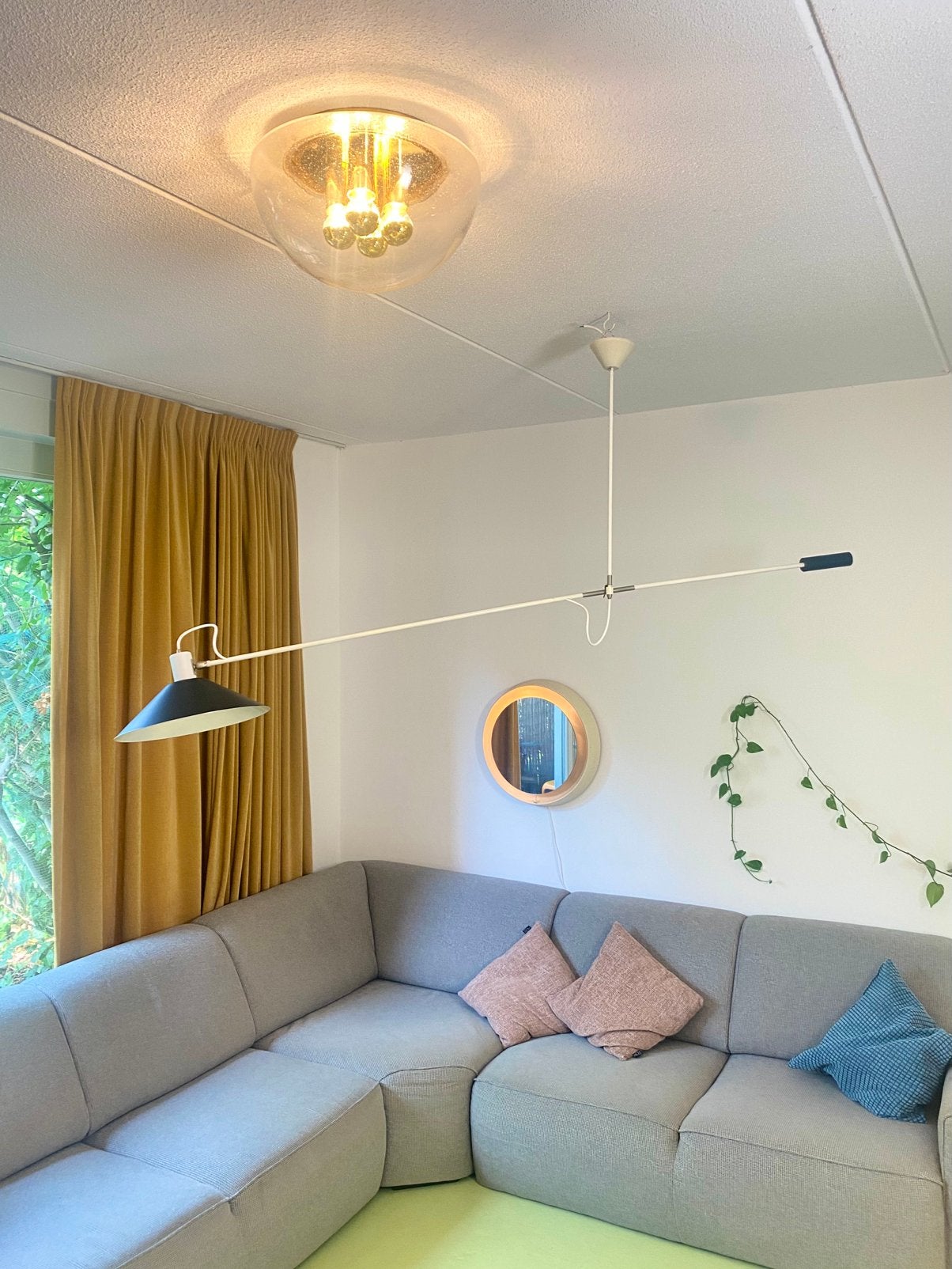 Anvia JJM Hoogervorst counterbalance 5018 1957 hengellamp, Huis en Inrichting, Ophalen, Vintage, E27 (groot), Zo goed als nieuw