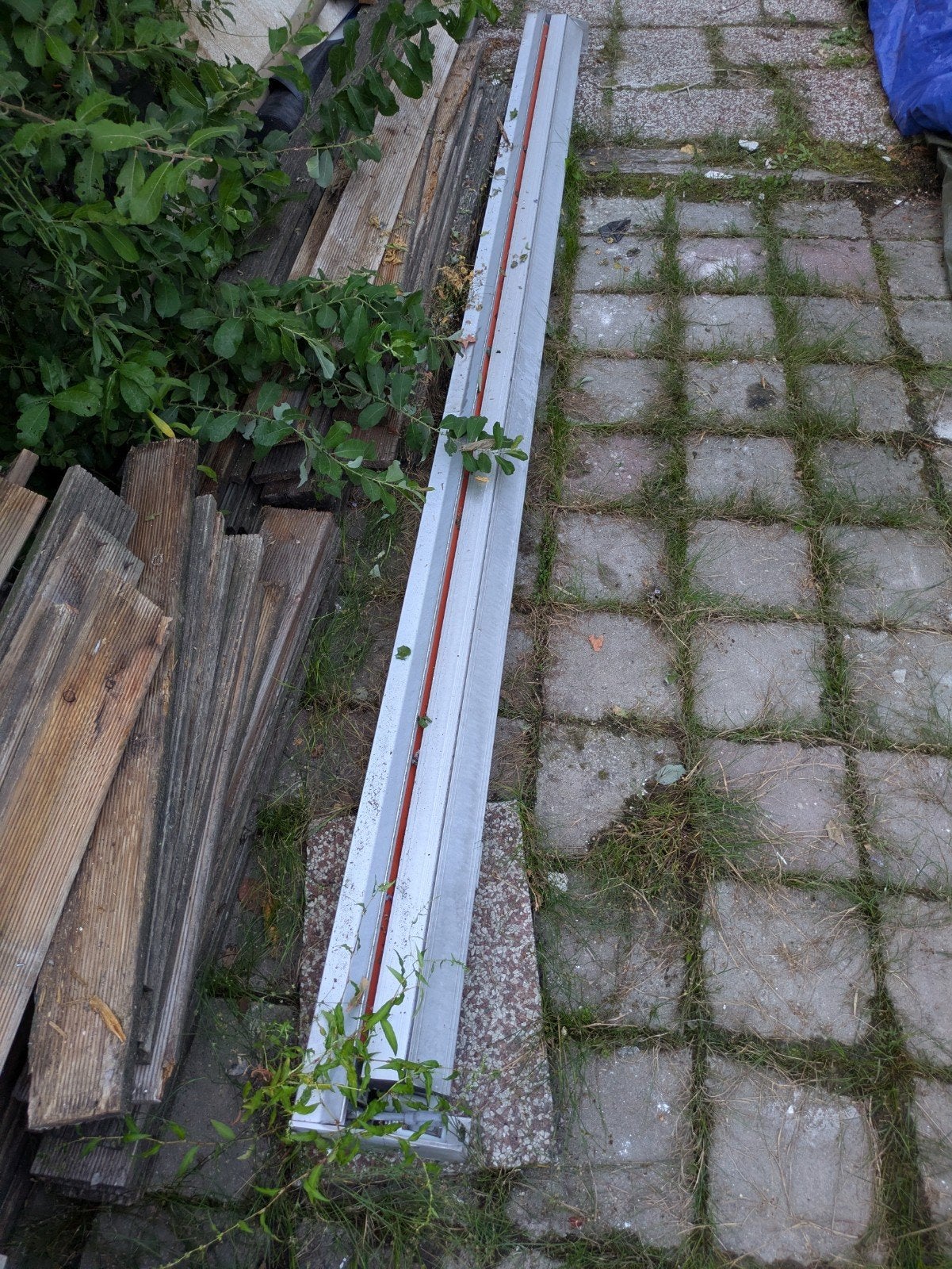 Uitvalscherm - 395 cm breed - Oranje, Ophalen, Gebruikt, 250 cm tot 450 cm, Uitvalscherm