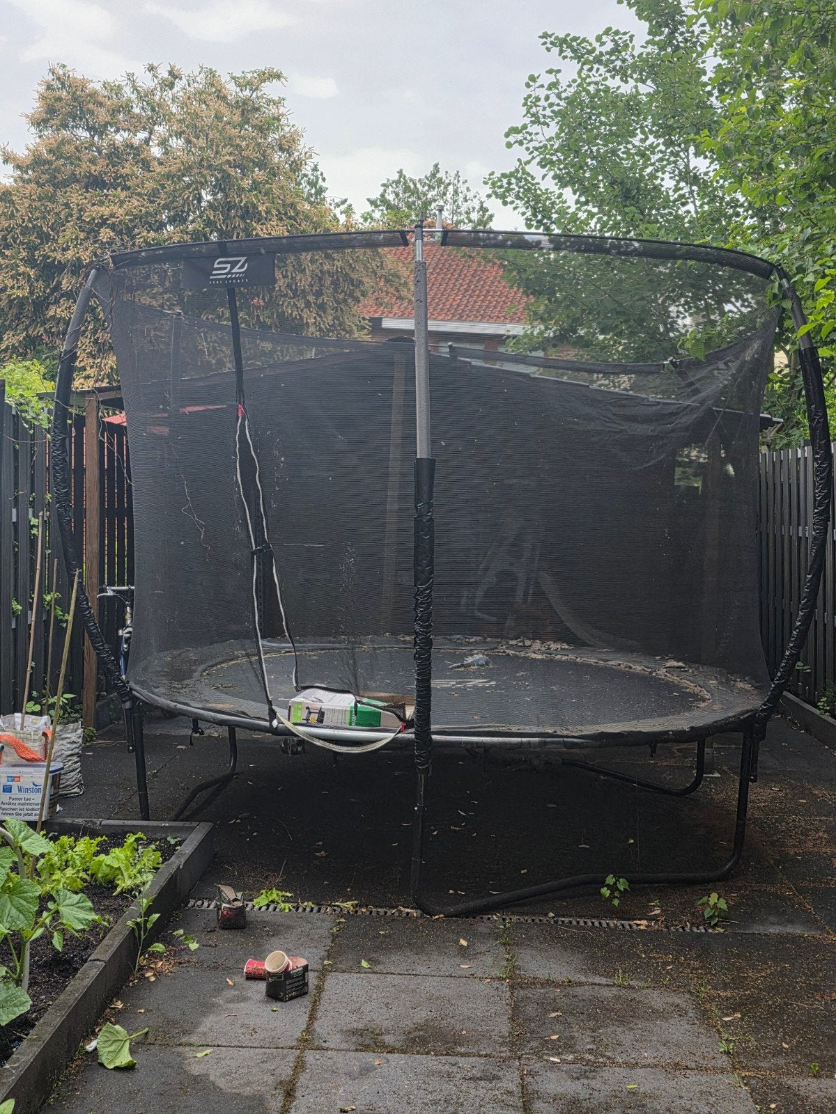 Grote trampoline met veiligheidsnet, Ophalen of Verzenden