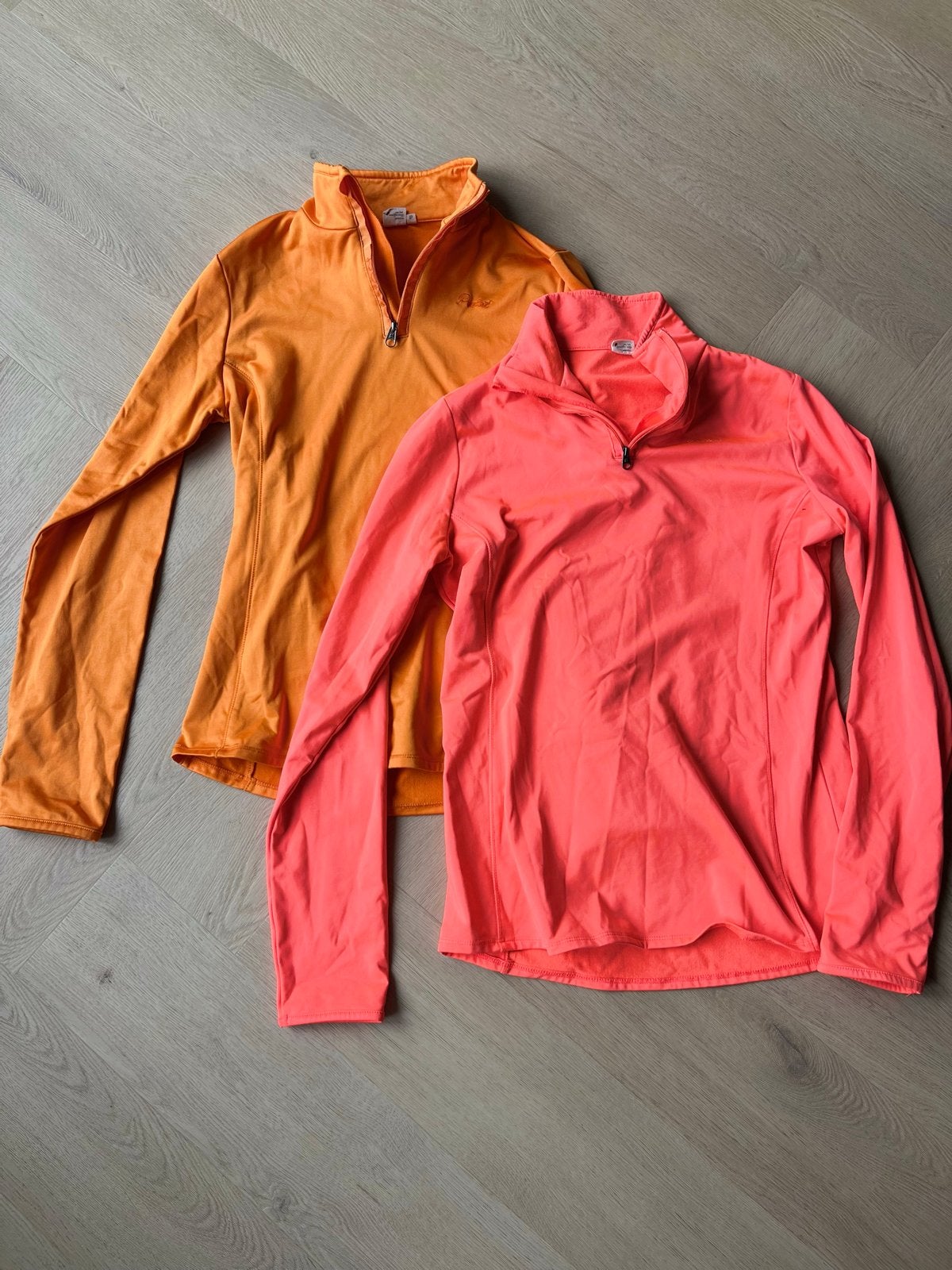 Protest sportshirts ski pullie (2 x)- Oranje en Koraalrood, Kleding | Dames, Maat 42/44 (L), Oranje, Ophalen of Verzenden, Fitness of Aerobics