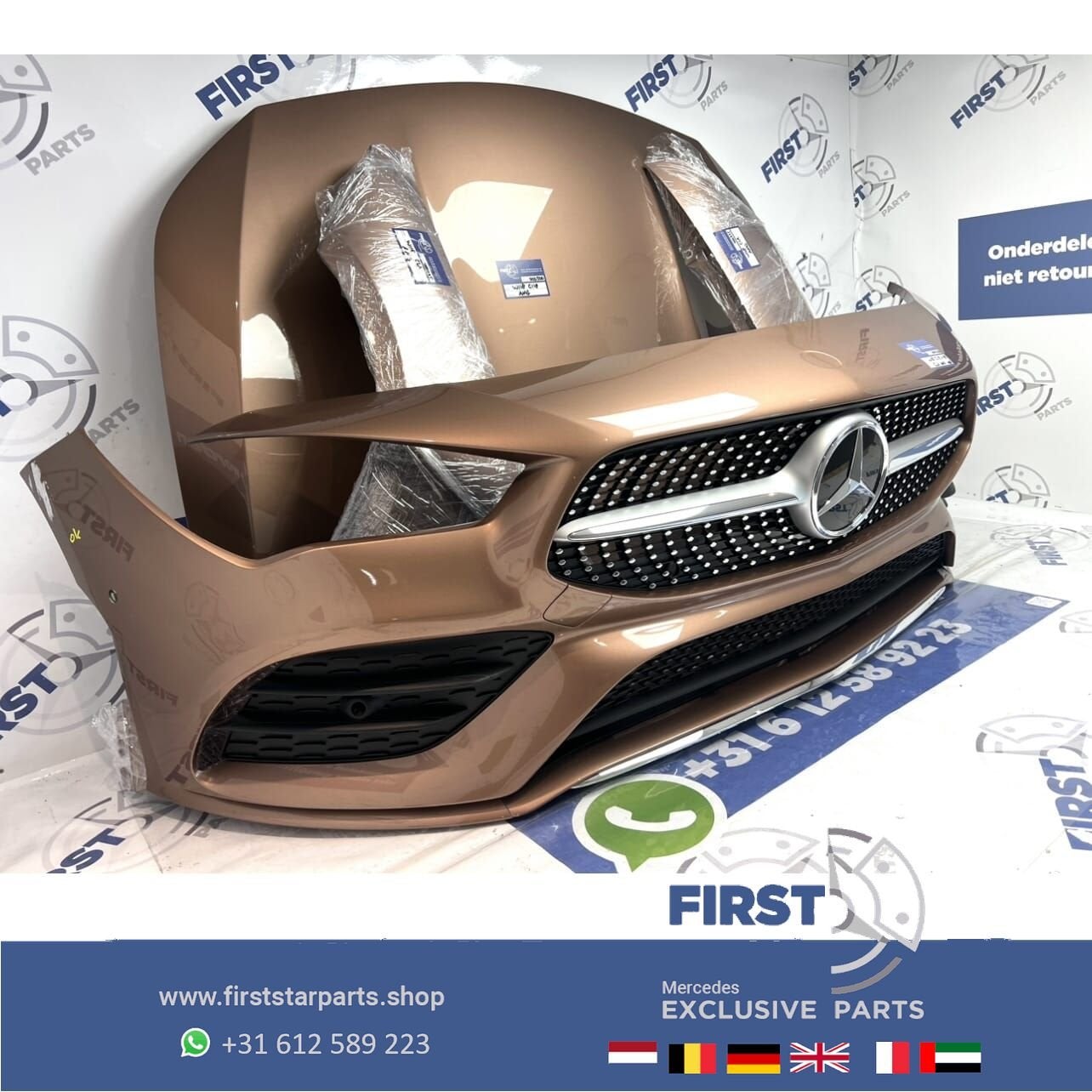 2018-2023 W118 C118 CLA AMG LINE VOORKOP ROSE GOLD origineel, Auto-onderdelen, Carrosserie en Plaatwerk, Gebruikt, -, Voor, Ophalen of Verzenden