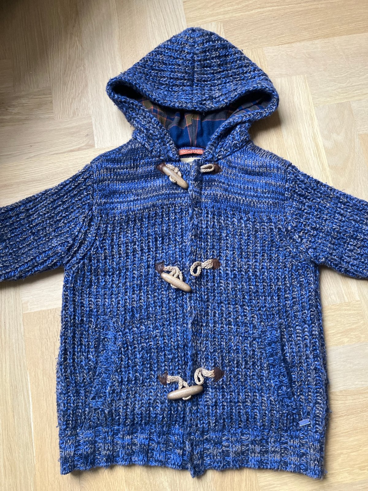 Scotch Shrunk gebreid vest blauw met capuchon maat 12, Ophalen of Verzenden, Zo goed als nieuw, Jongen, Trui of Vest