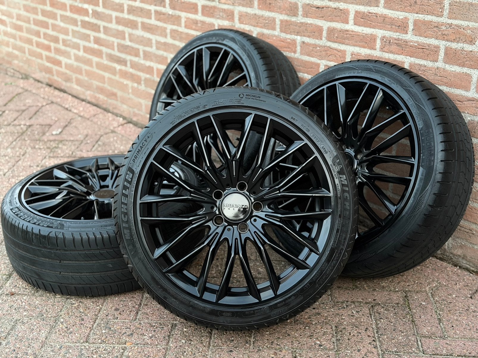 5x112 - 18 INCH - MONACO VELGEN+BANDEN - VW - MERCEDES-BENZ, Ophalen, 18 inch, Gebruikt, Banden en Velgen