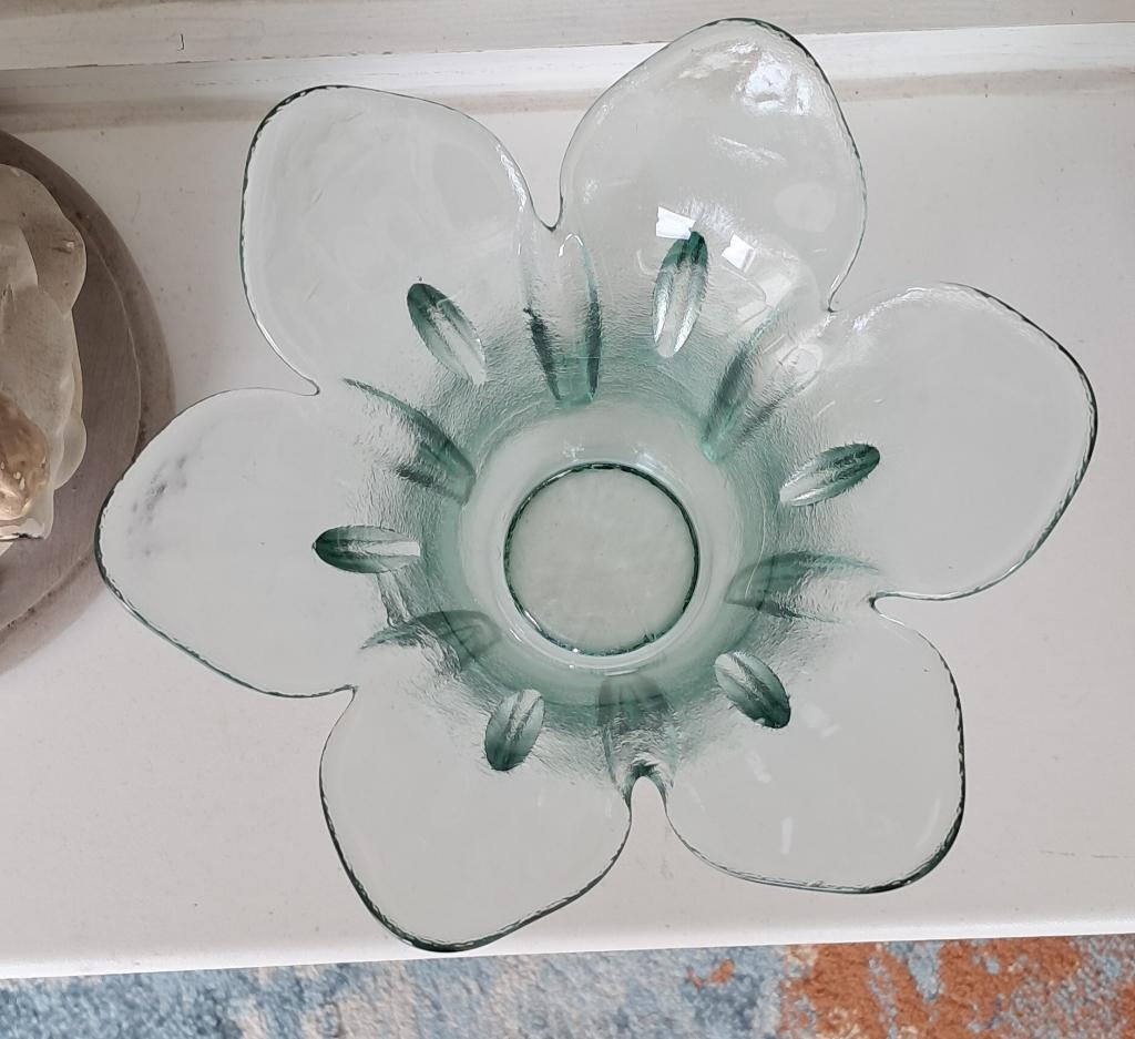 glazen vaasje tulp, Ophalen of Verzenden, Minder dan 50 cm, Groen, Glas