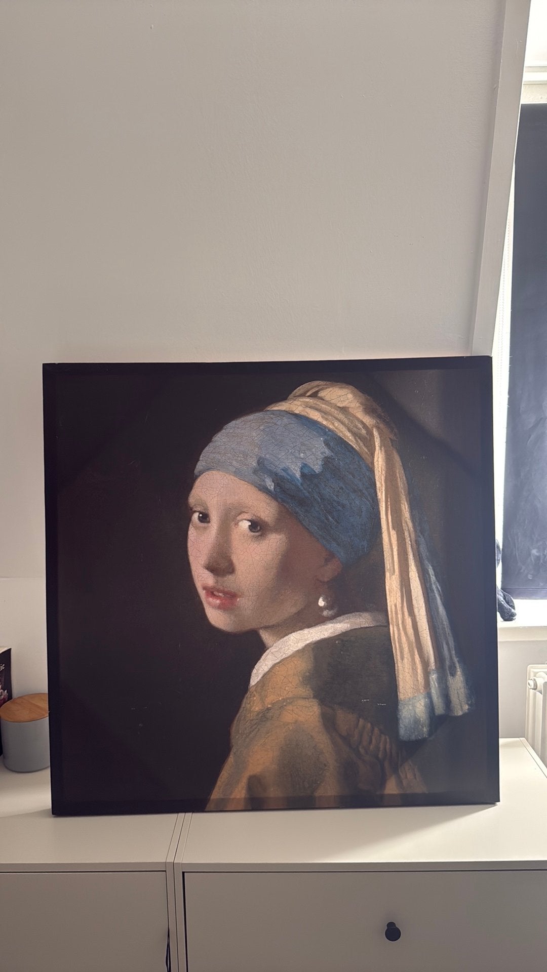 Schilderij ‘Meisje met de parel’, Huis en Inrichting, Woonaccessoires | Schilderijen, Tekeningen en Foto's, Ophalen, Gebruikt