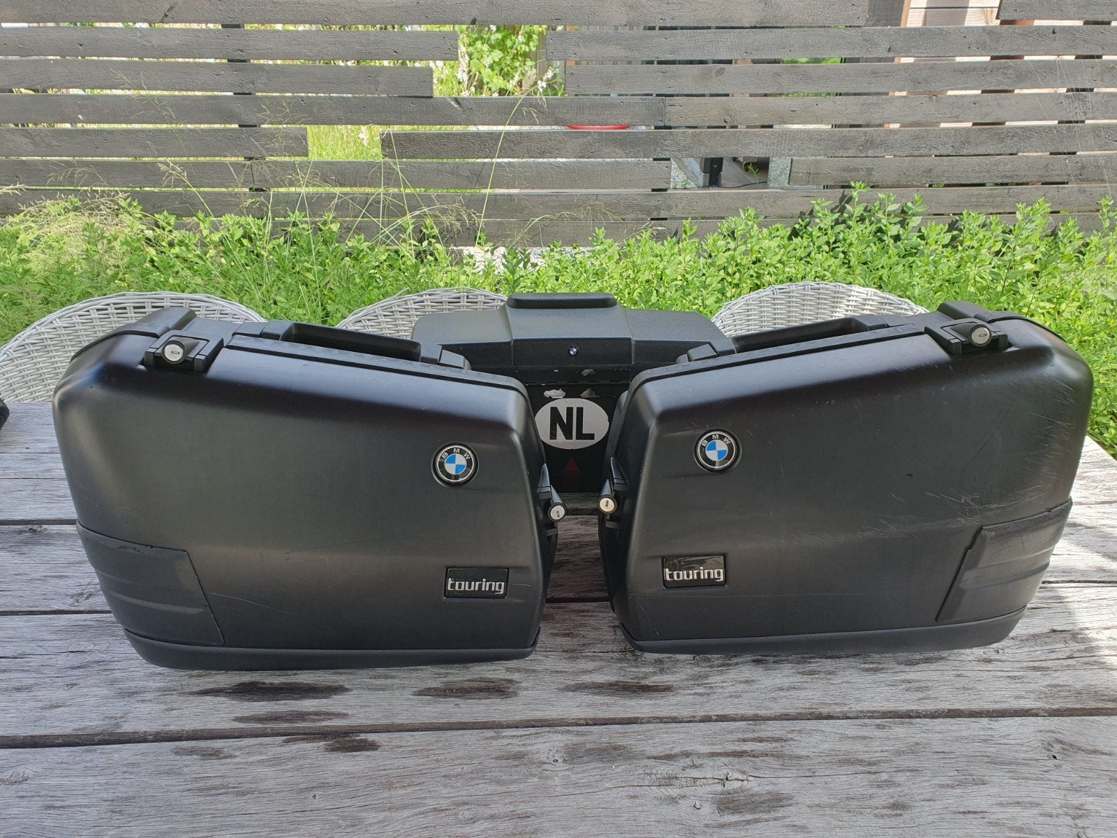 Zijkoffers en topkoffer BMW K75/100, Ophalen