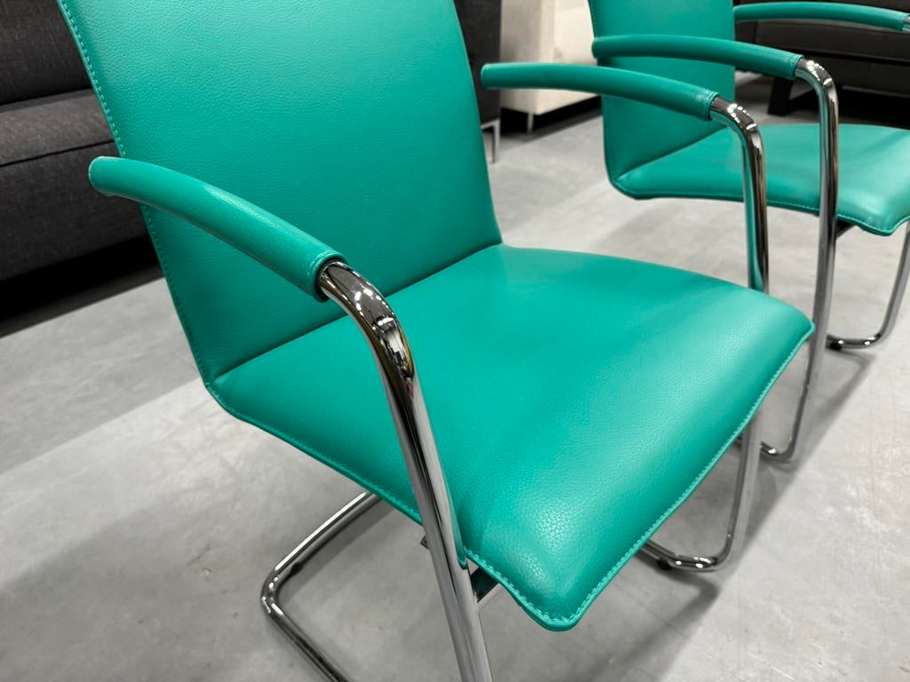 2 Nieuw Leolux Freyr eetkamerstoelen Lagoon design stoel, Huis en Inrichting, Leolux, Twee, Overige kleuren, Nieuw
