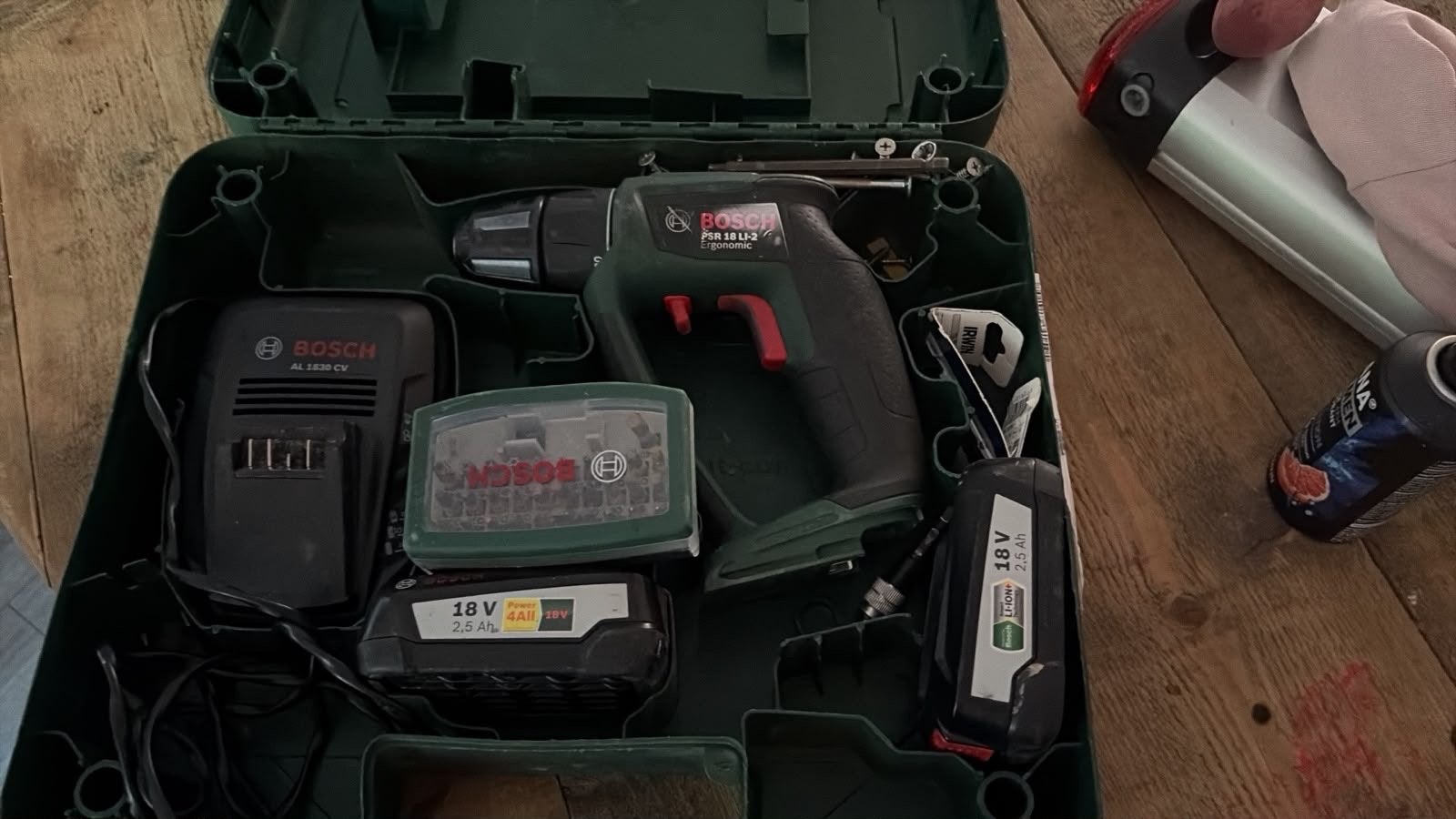 Bosch PSR 18 LI-2 Ergonomic Boor-/Schroefmachine, Gebruikt, Variabele snelheid, Ophalen of Verzenden, Boor- en Schroefmachine