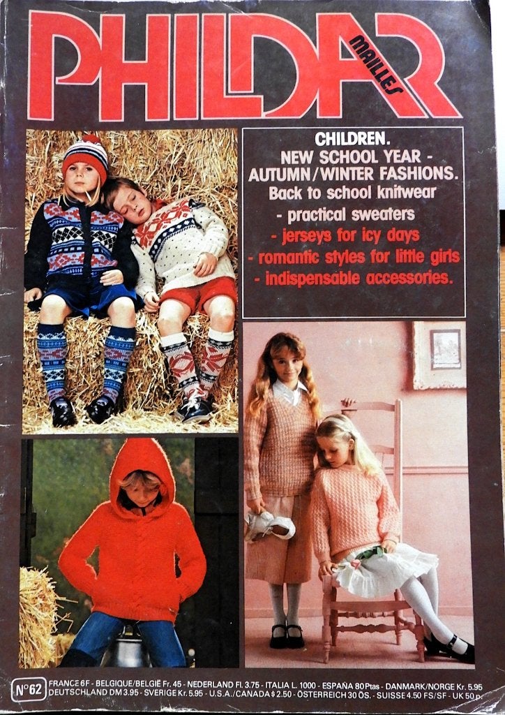 3 breien voor kinderen - breiboeken van phildar - vintage, Verzenden, Gebruikt, Breien of Haken, Patroon of Boek