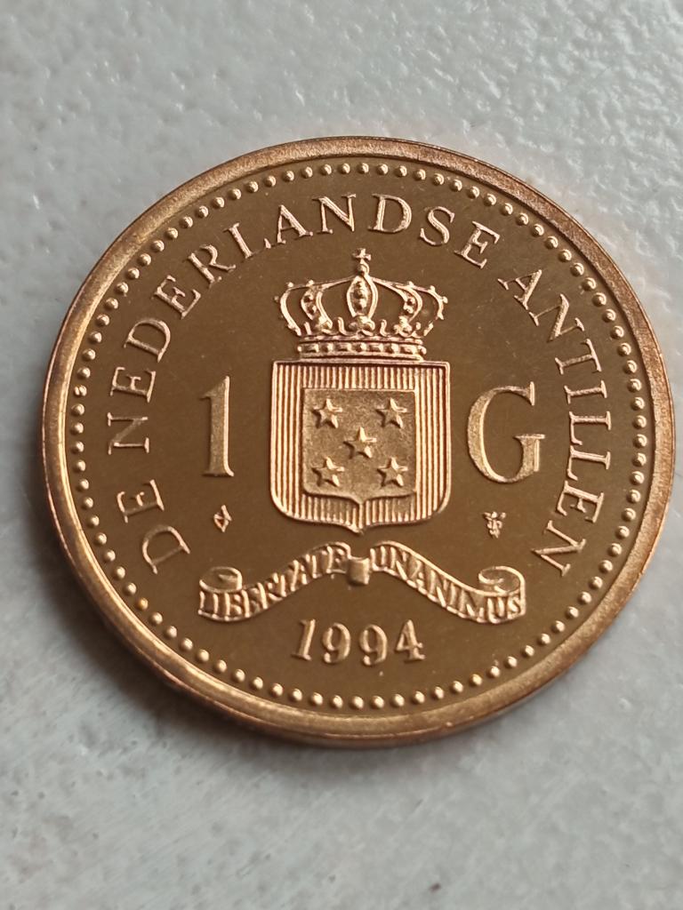 Nederlandse Antillen 1 gulden 1994., Ophalen of Verzenden, Midden-Amerika, Losse munt