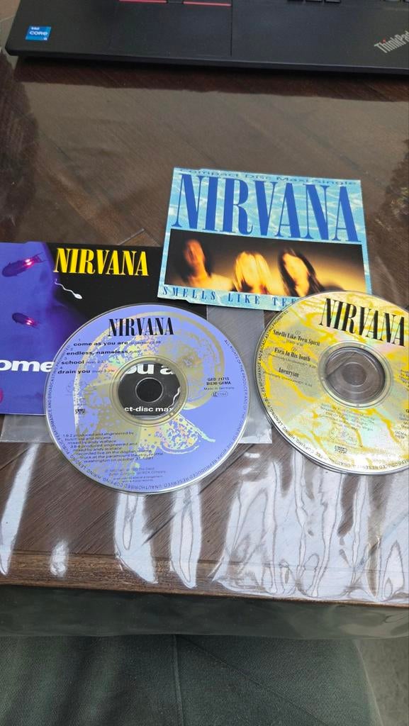 Nirvana CD Singles: Smells Like Teen Spirit & Come as you, Ophalen of Verzenden, 1990 - 1999, Gebruikt