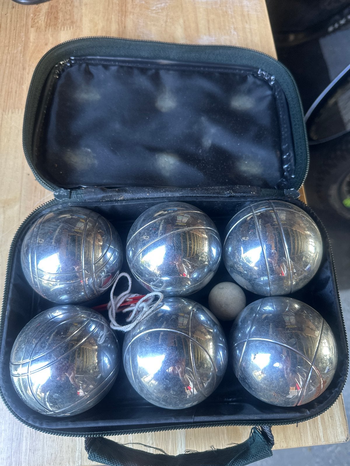 Petanque set met 6 ballen en draagtas, Sport en Fitness, Ophalen of Verzenden, Gebruikt