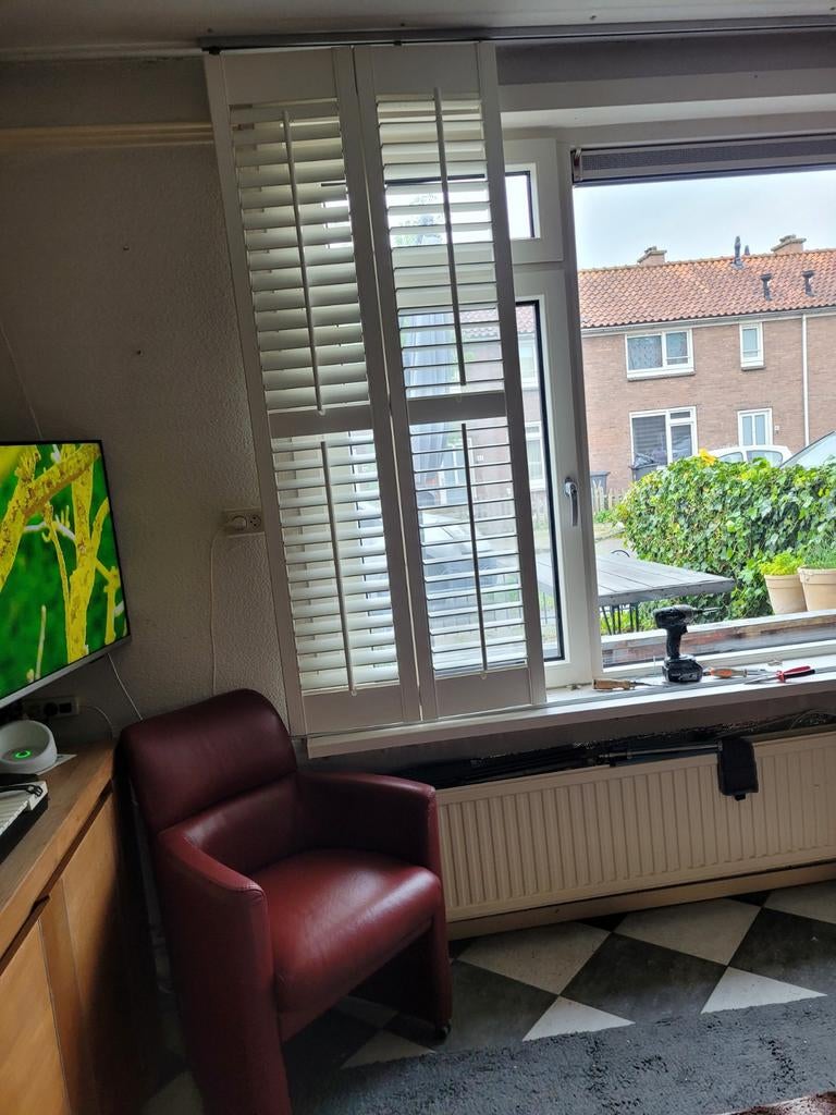 Witte houten shutters voor ramen en deuren, Gebruikt, 100 tot 150 cm, Wit, 150 tot 200 cm