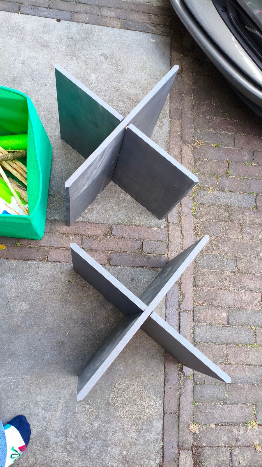 Gratis 2 Wijnrek inzetstukken voor Kallax kast, Ophalen, Gebruikt, Hout