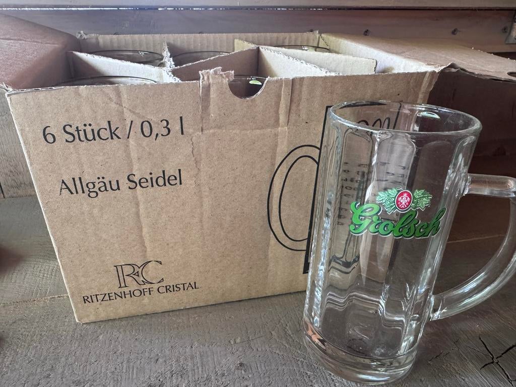 Grolsch  Bierpullen - Set van 6 van Ritzenhoff Cristal, Ophalen of Verzenden, Nieuw