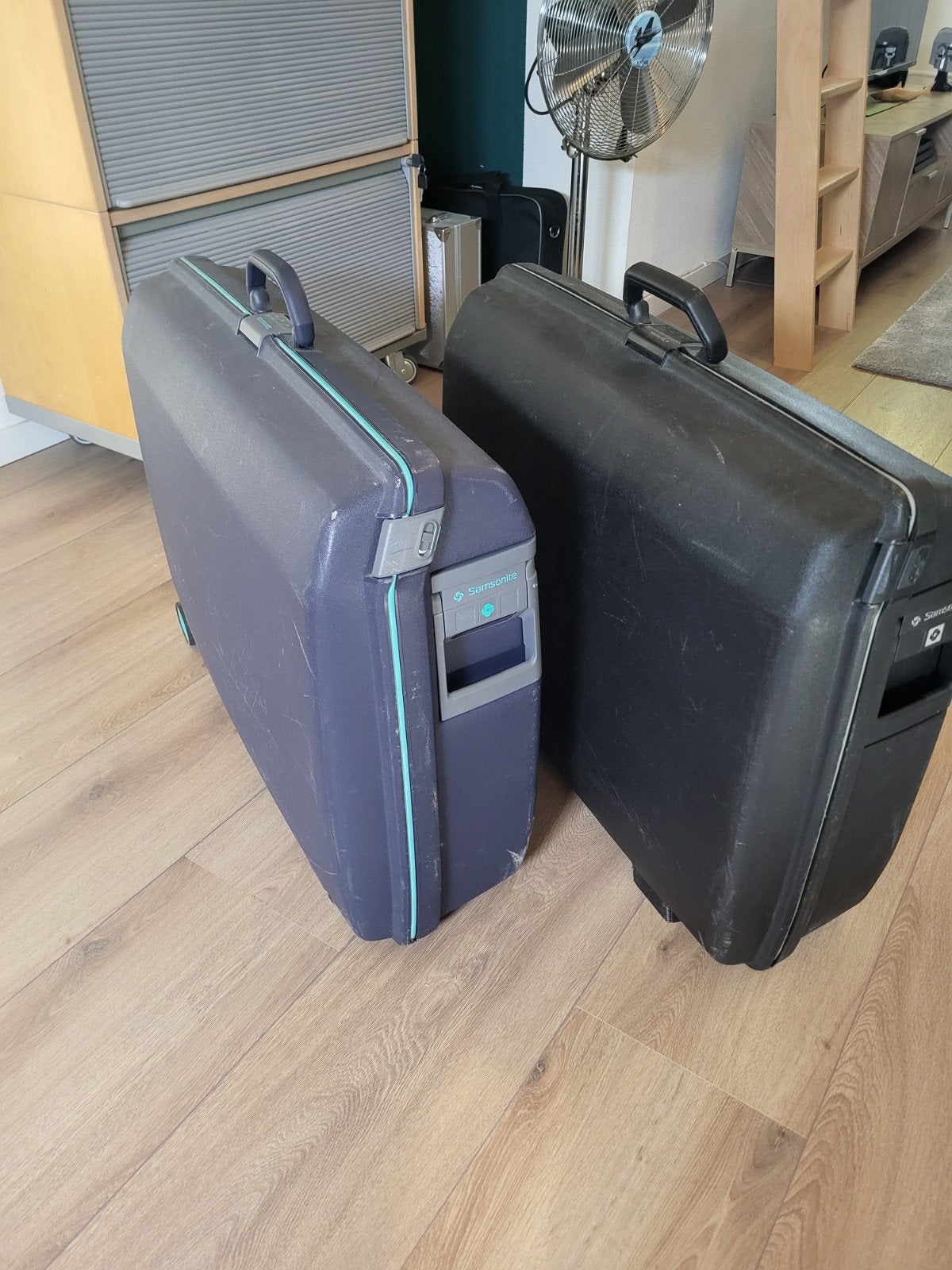Samsonite Koffer - Stevige Reiskoffer met Cijferslot, Gebruikt, 20 tot 30 cm, Blauw, 60 tot 80 cm