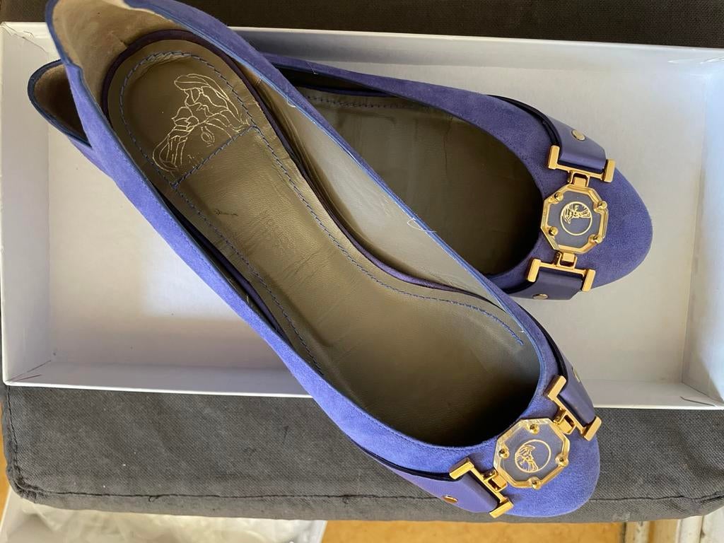 Versace ballerinas maat 37, Kleding | Dames, Schoenen, Verzenden, Zo goed als nieuw, Zwart, Sneakers of Gympen
