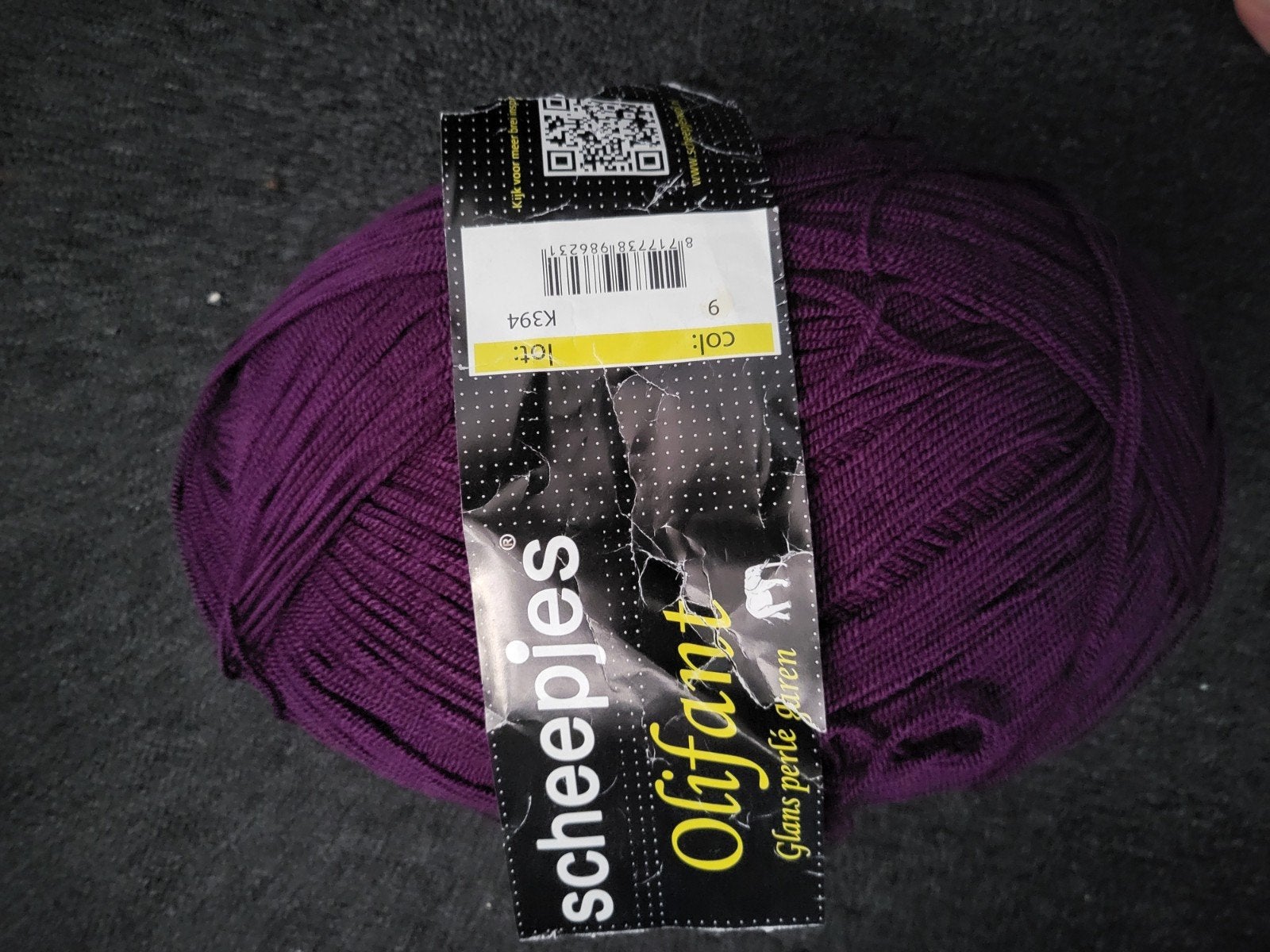 Scheepjes olifant aubergine, Hobby en Vrije tijd, Breien en Haken, Ophalen of Verzenden, Nieuw, Breien of Haken, Wol of Garen