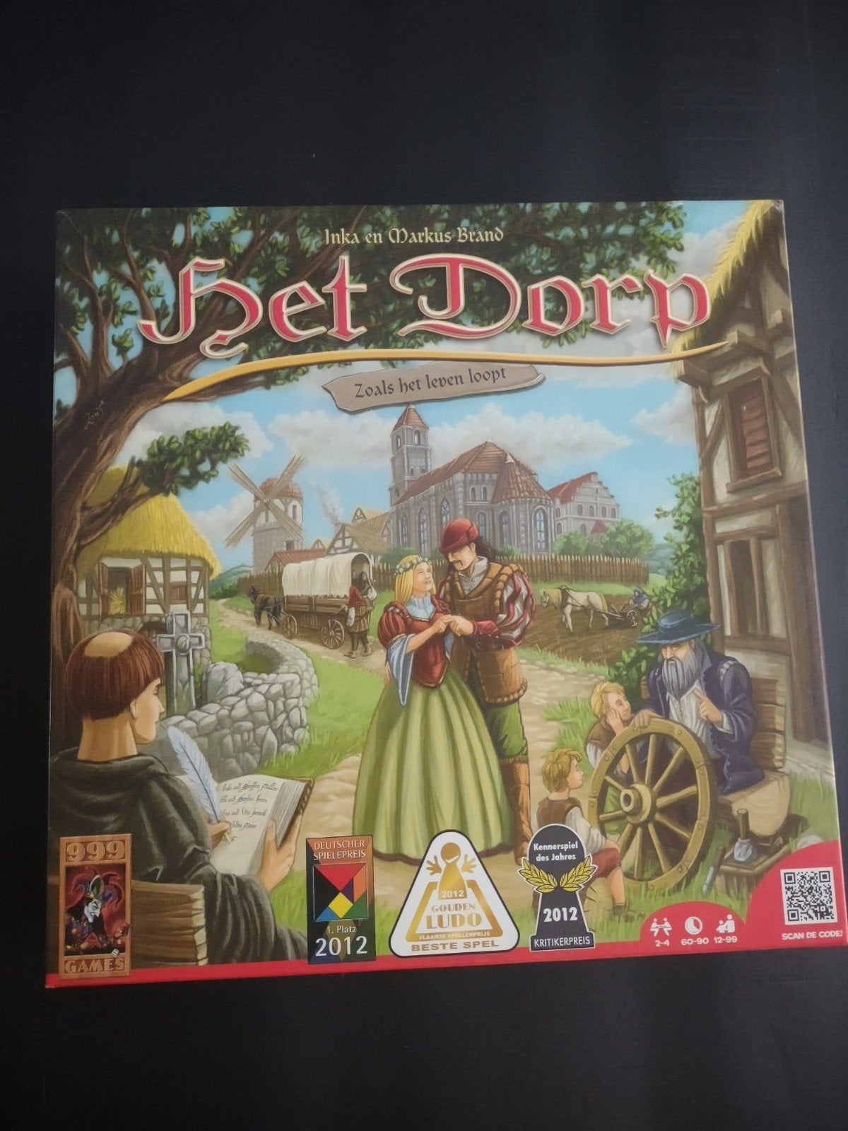 het Dorp - bordspel van 999 Games, Een of twee spelers, Ophalen of Verzenden, Zo goed als nieuw, 999 Games