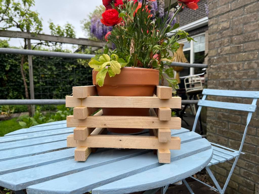 Houten plantenbak, Tuin en Terras, Bloembakken en Plantenbakken, Ophalen, Zo goed als nieuw, Rechthoekig, Hout