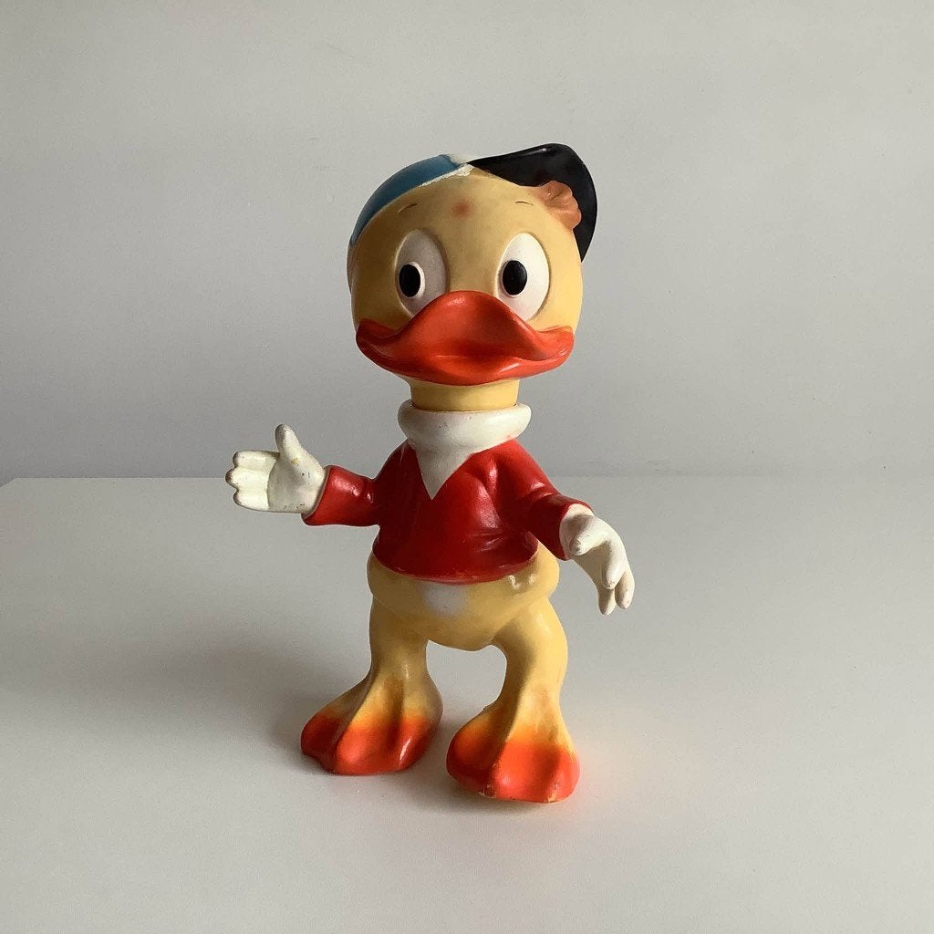 Leuke originele Disney Huey Duck figuur, Ophalen of Verzenden, Overige figuren, Gebruikt, Beeldje of Figuurtje