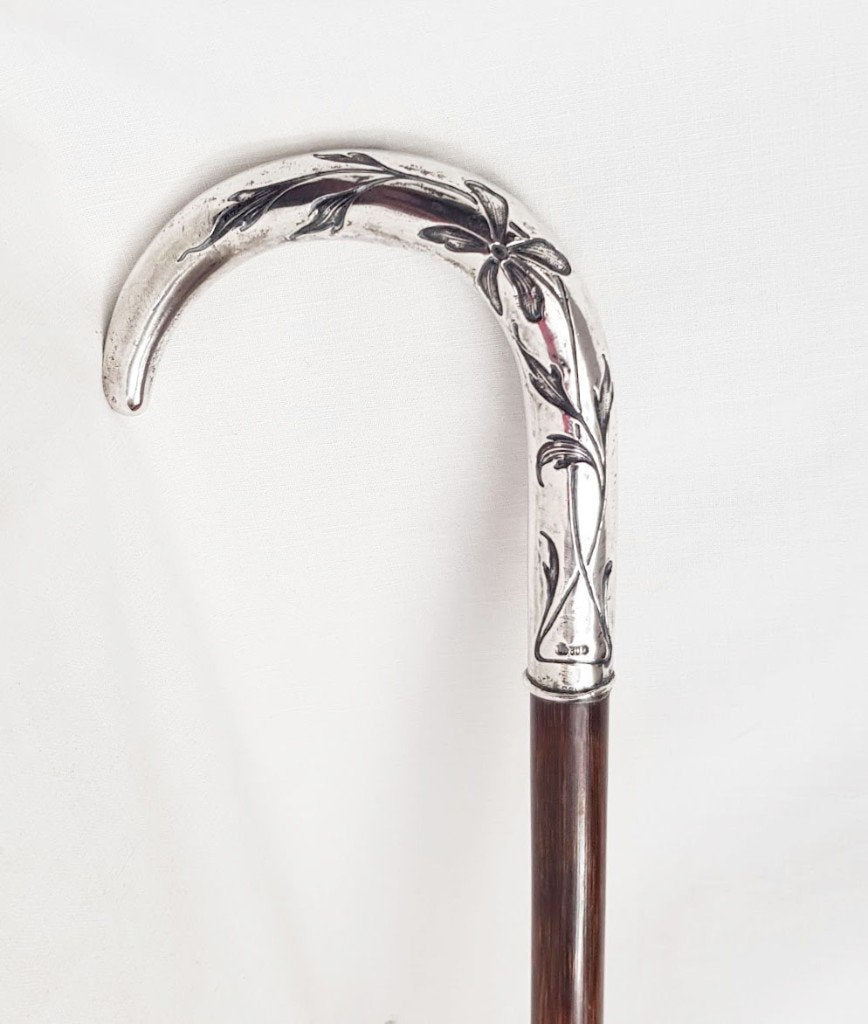 Art Nouveau Wandelstok - Zilver., Antiek en Kunst, Ophalen of Verzenden, Zilver