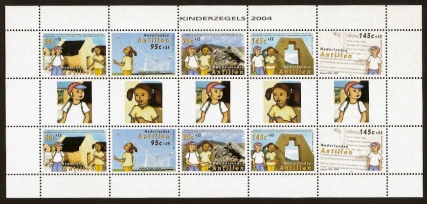 Nederlandse Antillen V1554/8 postfris Kinderpostzegels 2004, Postzegels en Munten, Ophalen of Verzenden, Postfris
