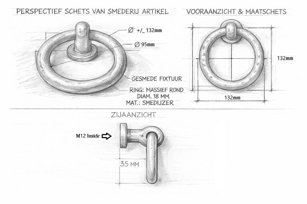 aanbindring Groot!  paarden vastleggen of deurtrekker