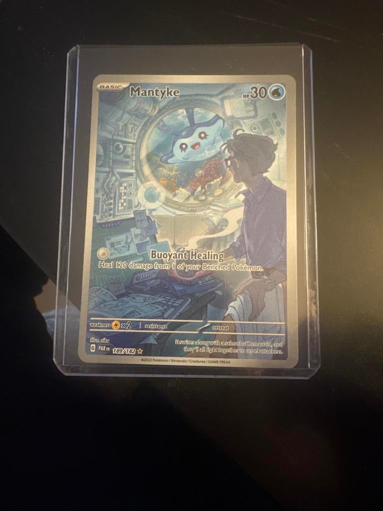 Mantyke PAR Pokemon Kaart - Pack Fresh & Uitstekende Conditi, Ophalen of Verzenden, Zo goed als nieuw, Losse kaart