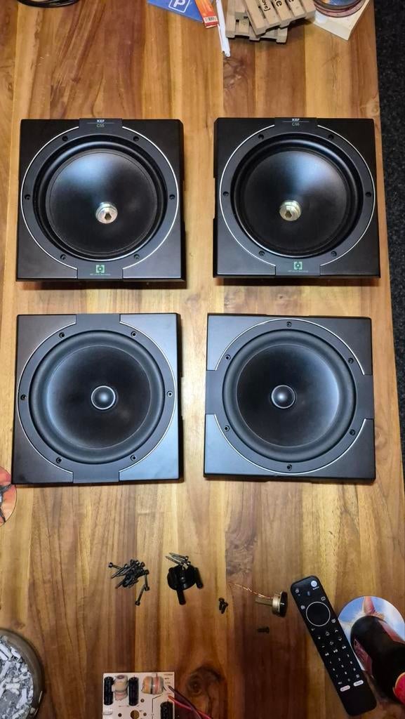 Kef c55 woofers, Ophalen, 120 watt of meer, Front, Rear of Stereo speakers, Overige merken