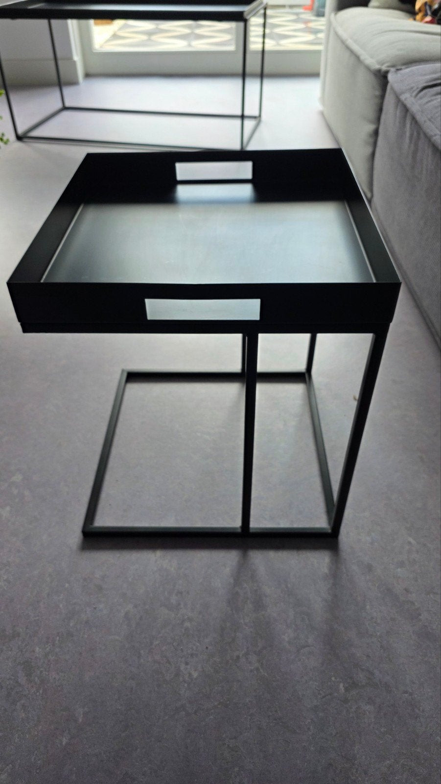 Bijzettafel met afneembaar blad, Ophalen, Minder dan 50 cm, Gebruikt, Vierkant