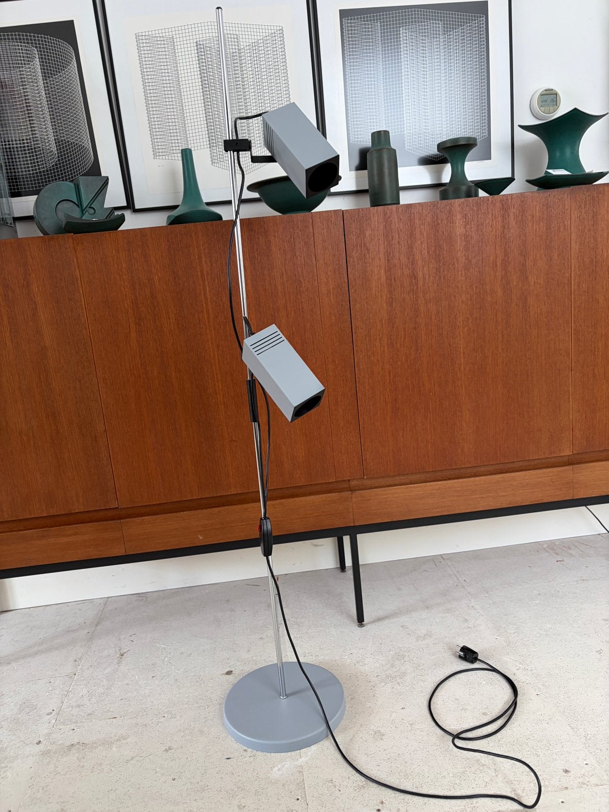 70’s vloerlamp, Ophalen, E27 (groot), Zo goed als nieuw, Metaal
