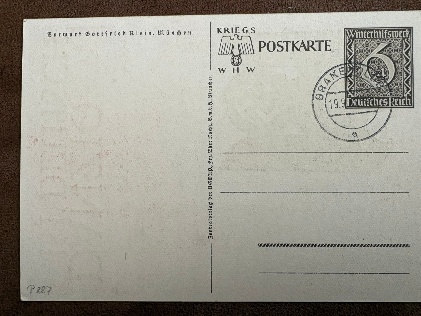 Originele WOII Ansichtkaart: Danzig Ist Deutsch (1939), Ophalen of Verzenden, 1920 tot 1940, Gelopen, Duitsland