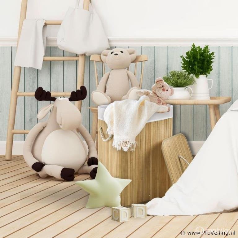 Online Veiling: Bamboe wasmand Curly 72L Incl. deksel & w..., Nieuw