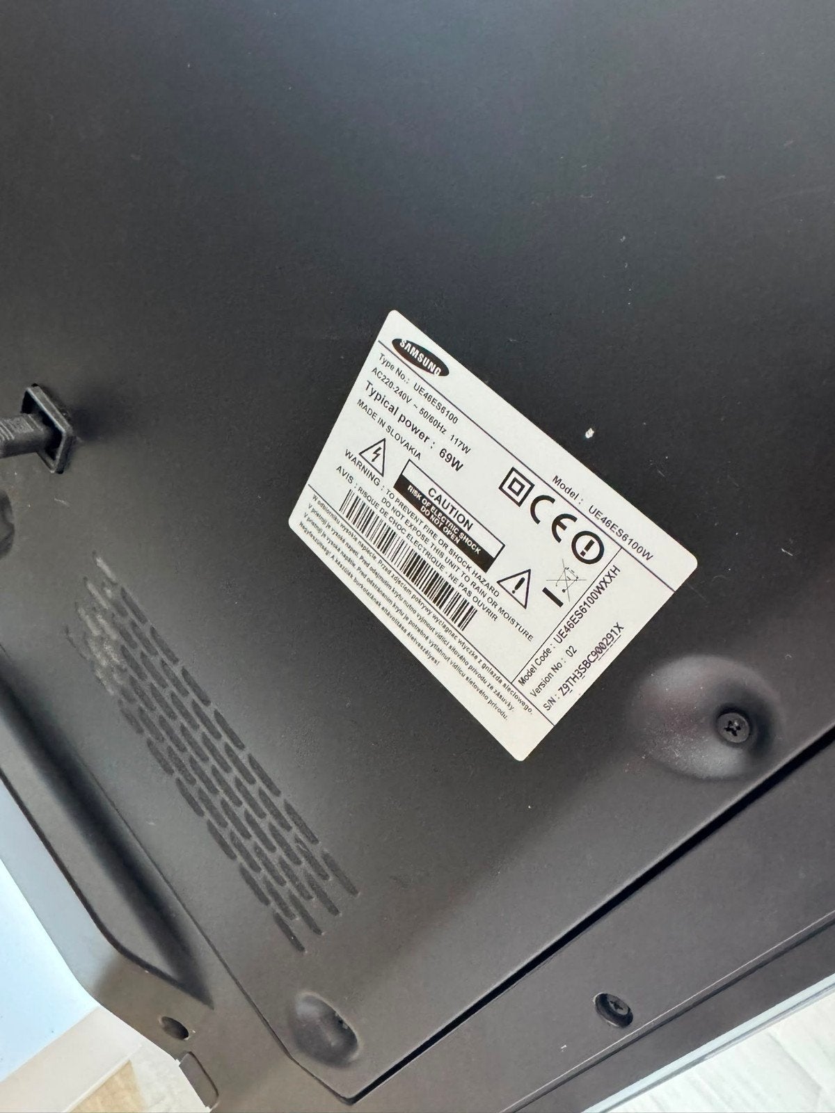 Samsung UE46ES6100 Smart TV 123cm met zwarte 4-poot, Ophalen, LED, 50 Hz, Zo goed als nieuw