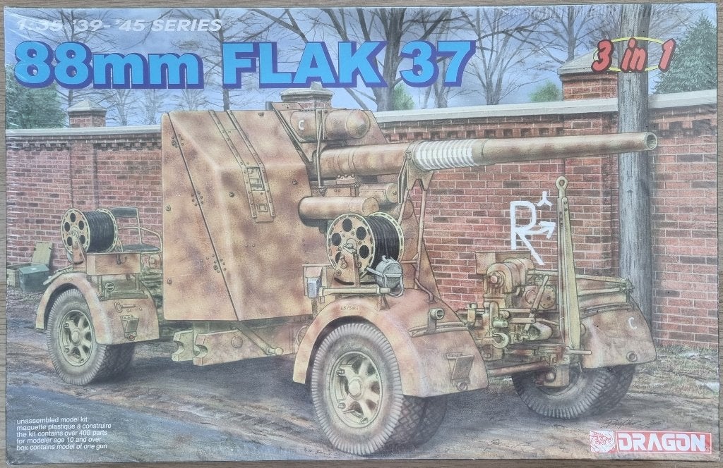 Dragon 1:35 #6287 WWII German 88mm Flak 37 Gun, Overige merken, 1:32 tot 1:50, Overige typen, Nieuw