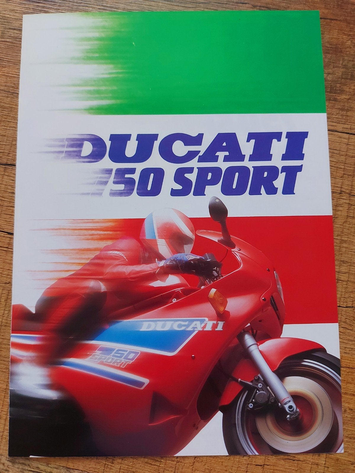 Ducati 750 Sport motorfiets folder, Ophalen of Verzenden, Ducati