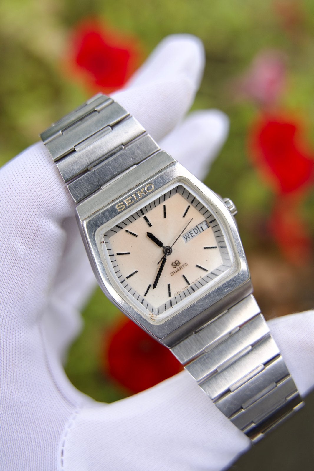 Seiko SQ 7559-5010 UNIEK! – Vintage Quartz – januari 1980, Ophalen of Verzenden, Staal, Overige merken, 1960 of later