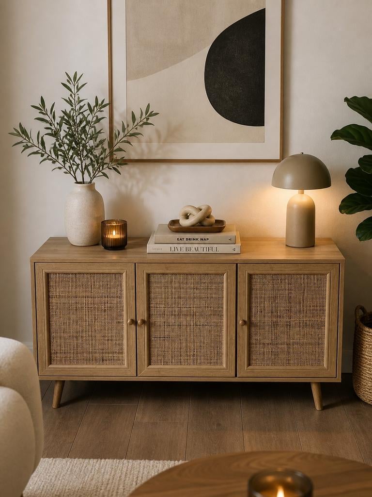 Modern dressoir - Zo goed als nieuw, Huis en Inrichting, Kasten | Dressoirs, Ophalen, 100 tot 150 cm, Modern, Scandinavisch, Bohemian
