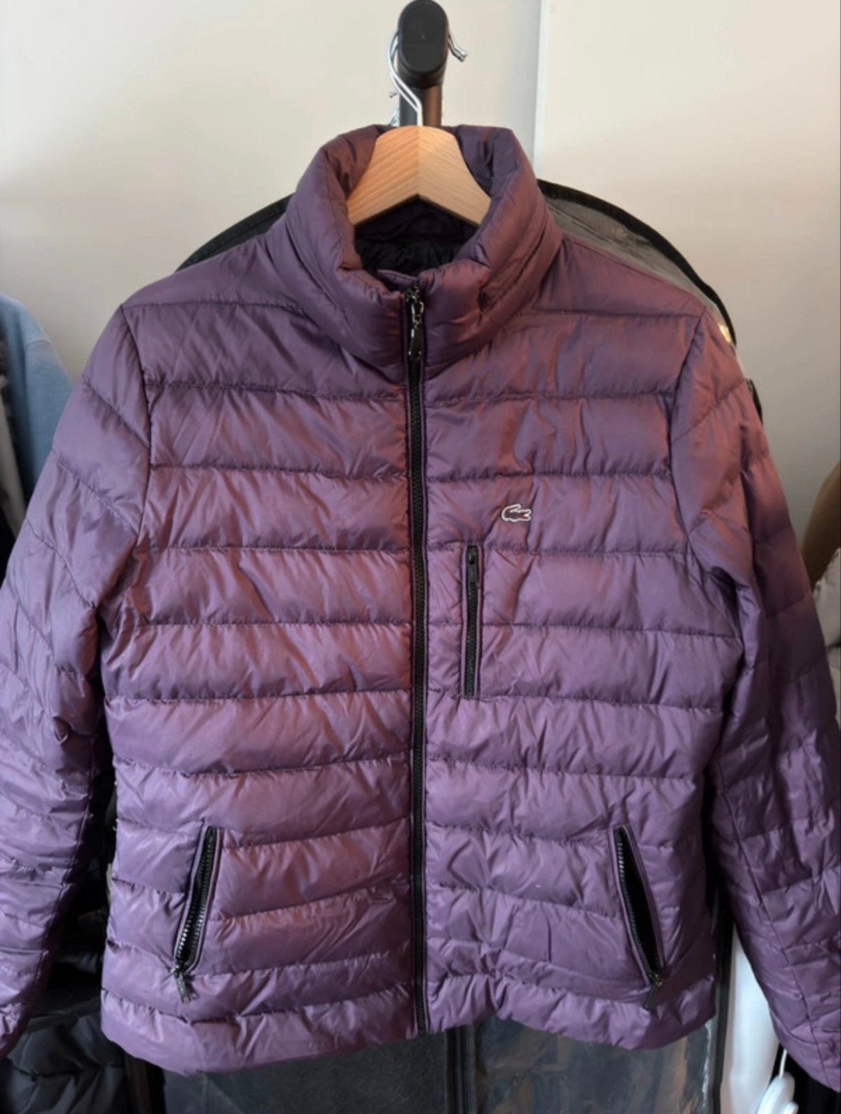 Lacoste Puffer Jacket - Maat EU 44 / UK 16, Ophalen of Verzenden, Zo goed als nieuw, Maat 42/44 (L), Paars