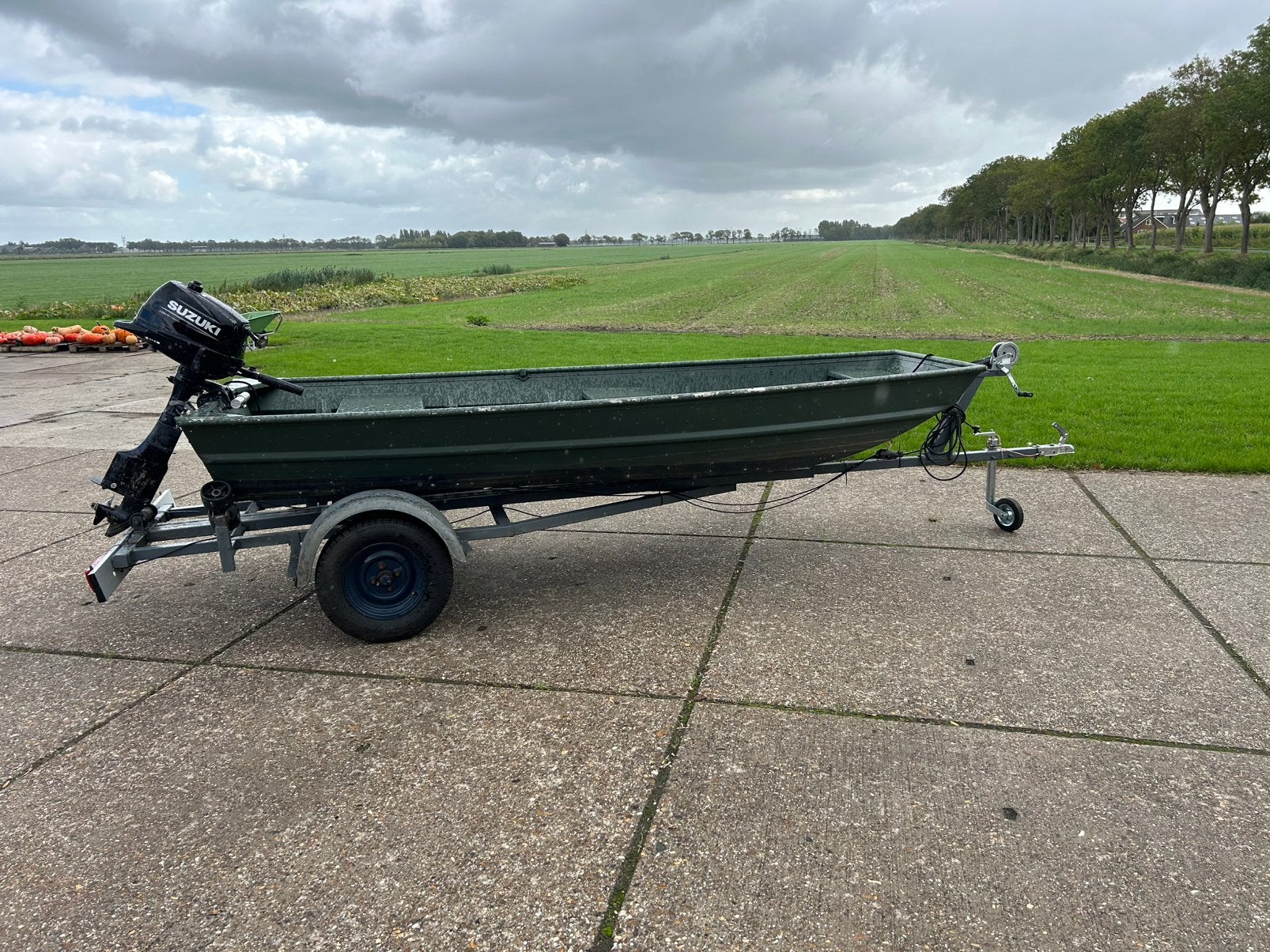 Te koop: Alumacraft 1236,  Suzuki 5 pk en trailer., Overige merken, Gebruikt, Buitenboordmotor, Aluminium
