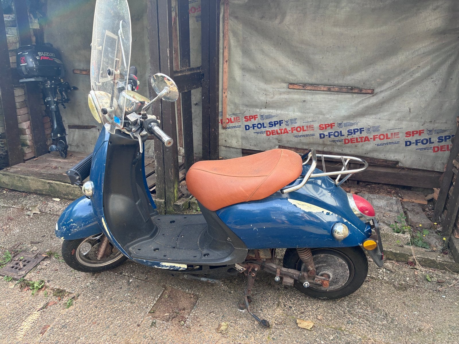 1€? Ebretti elektrische scooter - Blauw, Gebruikt, Fietsen en Brommers, Ophalen, Gebruikt, Elektrisch, Overige merken