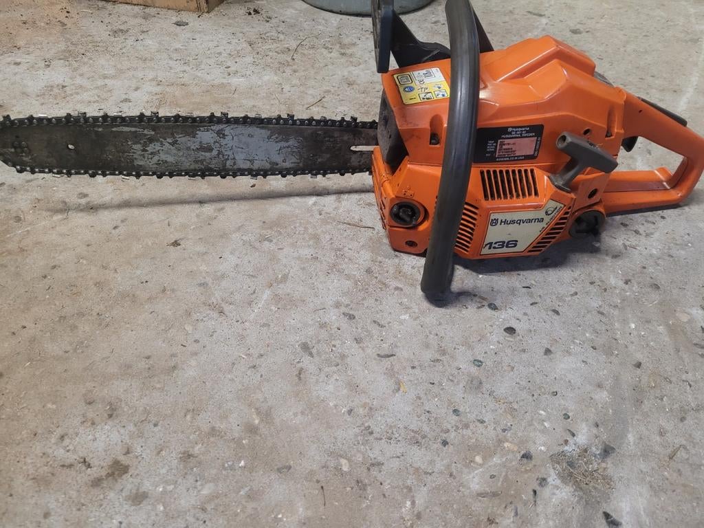 Husqvarna 136 kettingzaag, Ophalen, Gebruikt