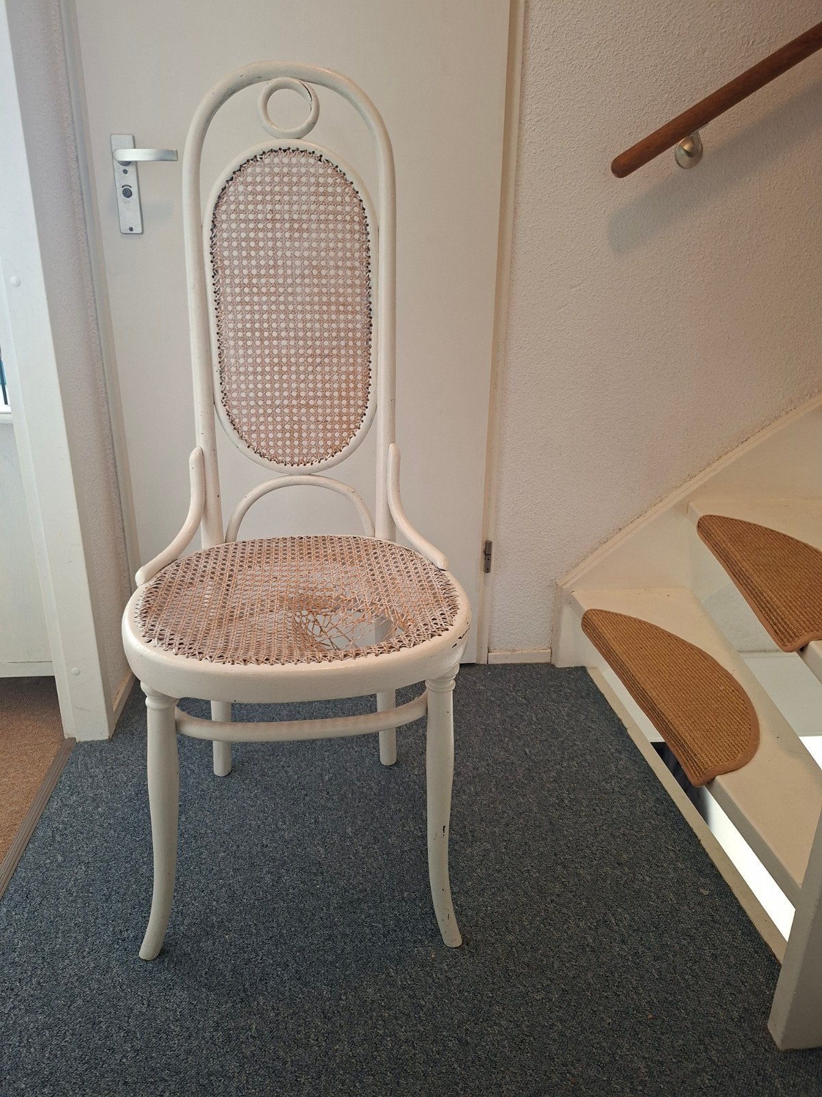 Antieke stoel met hoge rugleuning, Antiek en Kunst, Ophalen