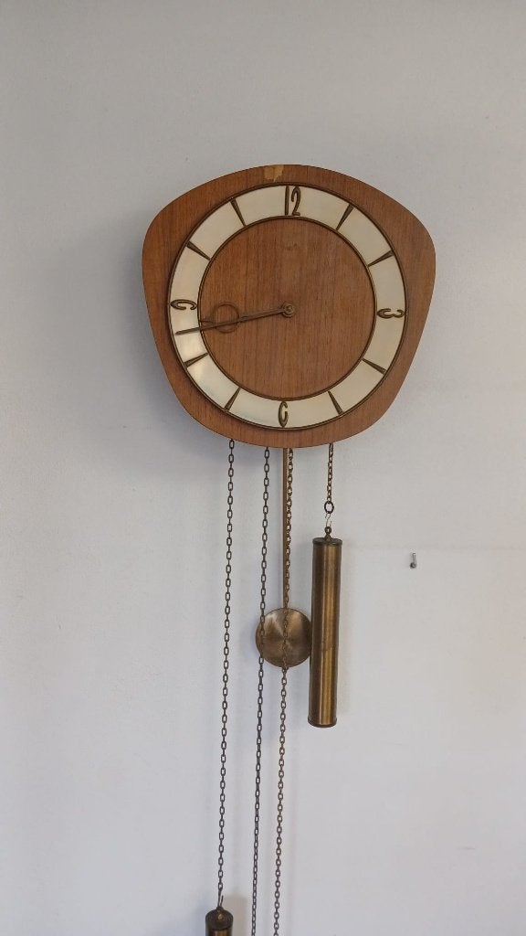 wandklok  jaren 60, Ophalen, Gebruikt, Analoog, Wandklok
