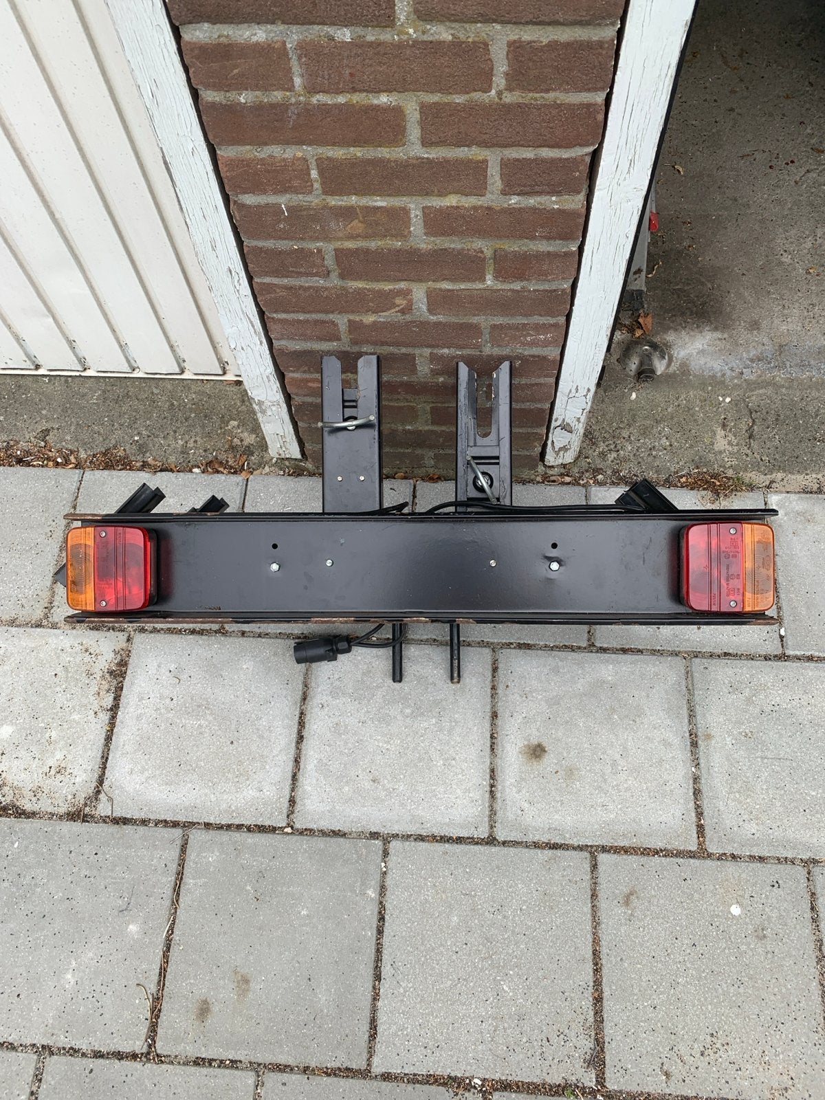 Trekhaakdrager voor 2 fietsen met verlichting, Ophalen, 2 fietsen, Gebruikt, Trekhaakdrager