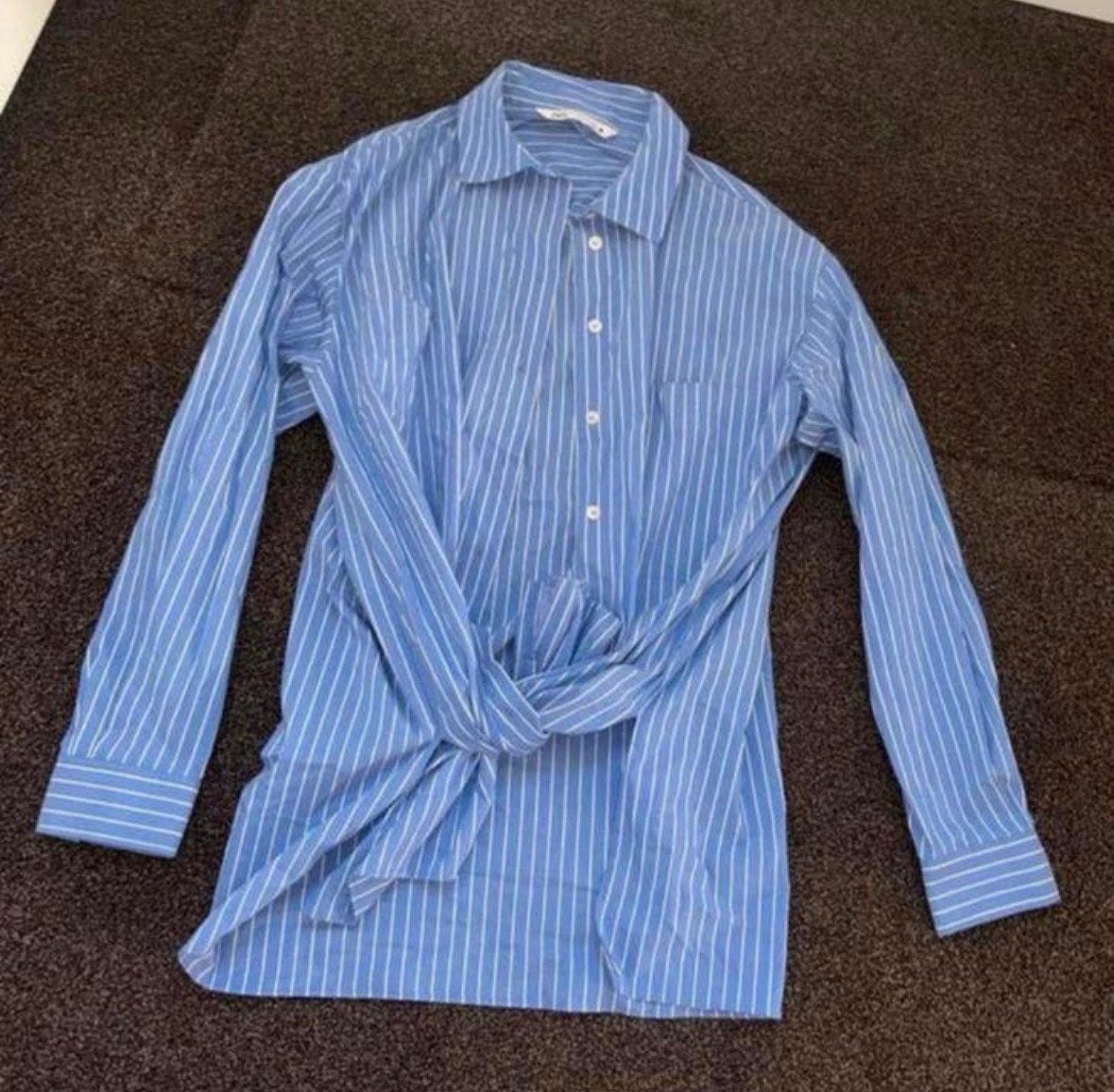 Zara Blauwe Gestreepte Blouse Overhemd Maat XS, Ophalen of Verzenden, Zo goed als nieuw, Maat 34 (XS) of kleiner, Blauw