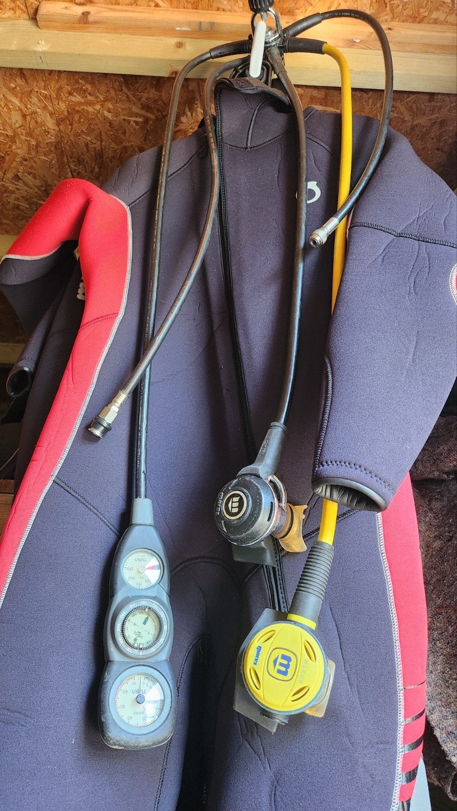Mares duikregelaar set met octopus en console, Ophalen of Verzenden, Gebruikt